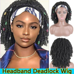 Long Headband Wigs Dreadlock Wig Synthetic Soft Wigs Braiding Crochet for Women