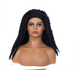 Braided Headband Wig Dreadlock Twist Wig Short Braided Wigs for Black Women