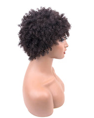 Short Bob Wigs For Black Women Remy Afro Curly Human Hair Wig 4inch 100% Human Hair Machine Made Curly Remy Hair Wigs