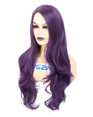 ATOZWIG Long Wavy 22Inch Purple Heat Resistant Fiber Synthetic Cosplay Wigs