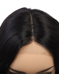 Remy Human Hair Straight Short Bob 4x4 Lace Closure Wig