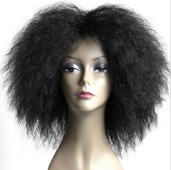 Lace Front Wig New Fashion Beautiful Women's Fluffy Long Black Curly Wigs Hair