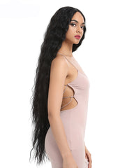 Hair Synthetic Wigs For Black Women Long Curly Hair 42 Inch Cosplay Blonde Ombre Lace Front Synthetic Wig