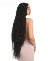 Hair Synthetic Wigs For Black Women Long Curly Hair 42 Inch Cosplay Blonde Ombre Lace Front Synthetic Wig