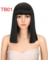 Synthetic Wig For Black Women/White Women Short Wig Straight 14 Inch Blonde Wig Cosplay Hair Synthetic Lace Front Wig