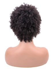 Short Bob Wigs For Black Women Remy Afro Curly Human Hair Wig 4inch 100% Human Hair Machine Made Curly Remy Hair Wigs