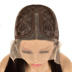 13x1 T Part Lace Front Wig Straight Blonde Brown Highlight Synthetic Hair Wigs