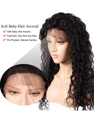 Water Wave Wig Lace Front Human Hair Wigs Pre Plucked Brazilian 360 Lace Frontal Wig 150 180 250 Density Human Hair Wig