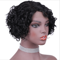 Pixie Cut Wig Kinky Curly Human Hair Wig Short Bob None Lace Wigs Heat Safe