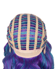 Synthetic Wig Long Curly Cosplay Wig with 2 Ponytails(Blue/Purple)