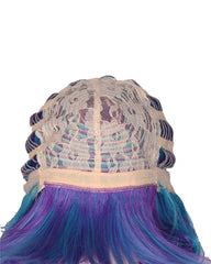 Synthetic Wig Long Curly Cosplay Wig with 2 Ponytails(Blue/Purple)