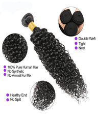 Remy Braziian Human Hair Deep Curly  Wave Hair One Bundles 8-30inch Natural Color