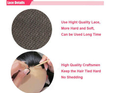 Women Long Wave Blone Brown Ombre Lace Front Wig Heat Safe Costumes Natural Wigs
