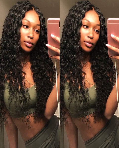 Long Loose Curly Synthetic Lace Front Wigs Black Color Hair for Fashion Women