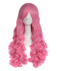 Synthetic Wave Wig 28inch Lolita Long Curly Clip On Ponytails Cosplay Wig White Color