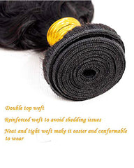 Remy Brazilian Human Hair Bundles Weaves with 13x4 Lace Frontal Water Wave Hair Natural Color
