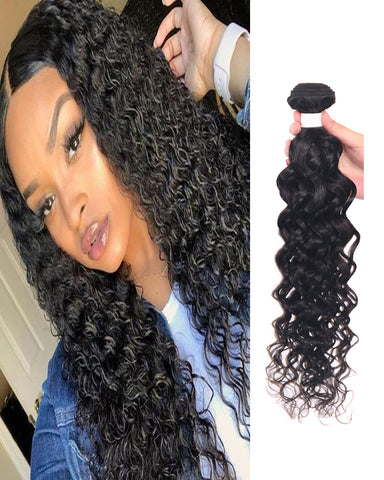 Remy Braziian Water Wave Human Hair One Bundles 8-30inch Natural Color